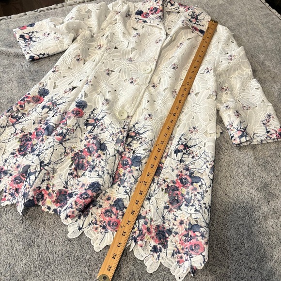 Vtg Peter Nygard Floral Long Blazer Jacket Large Deadstock Old Money Boho 19350 - Picture 10 of 11